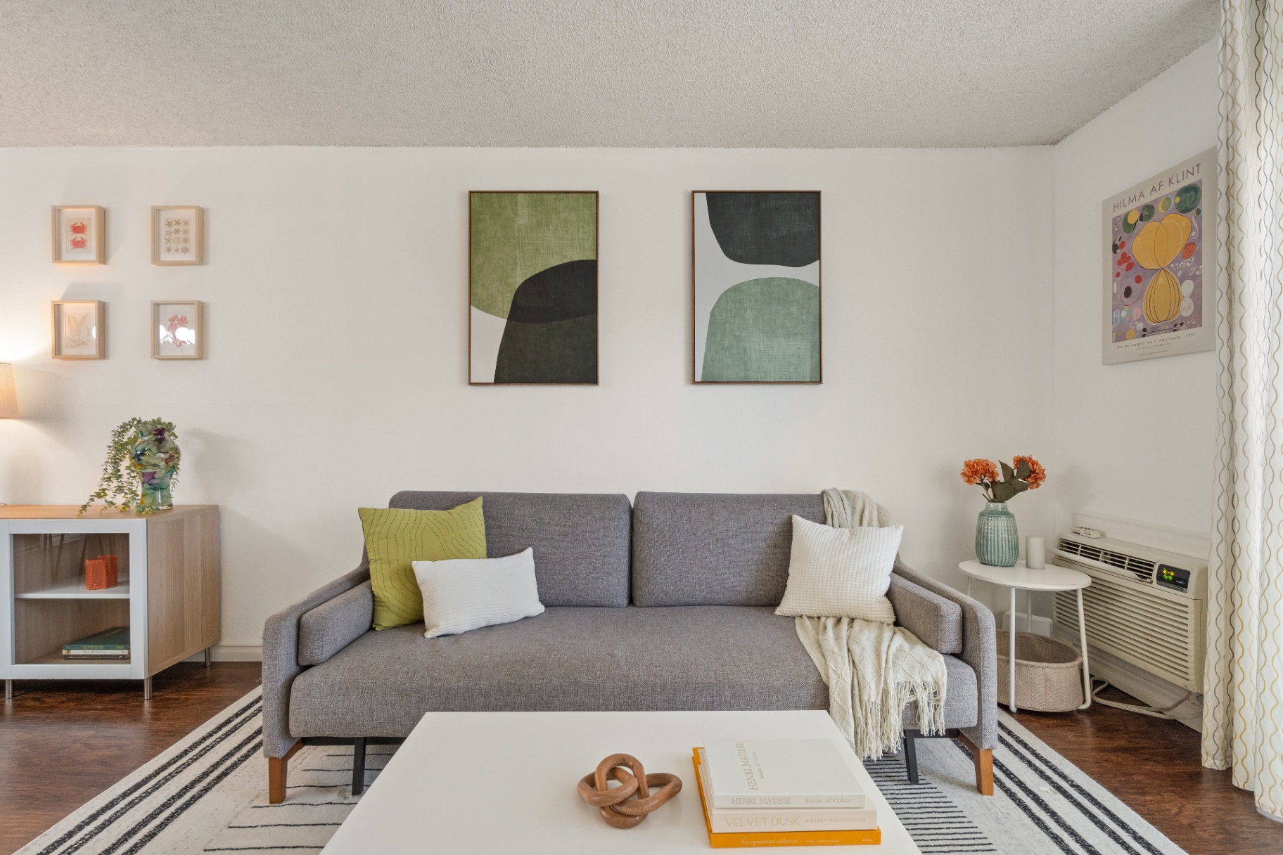 Sofa and gallery wall in the living room